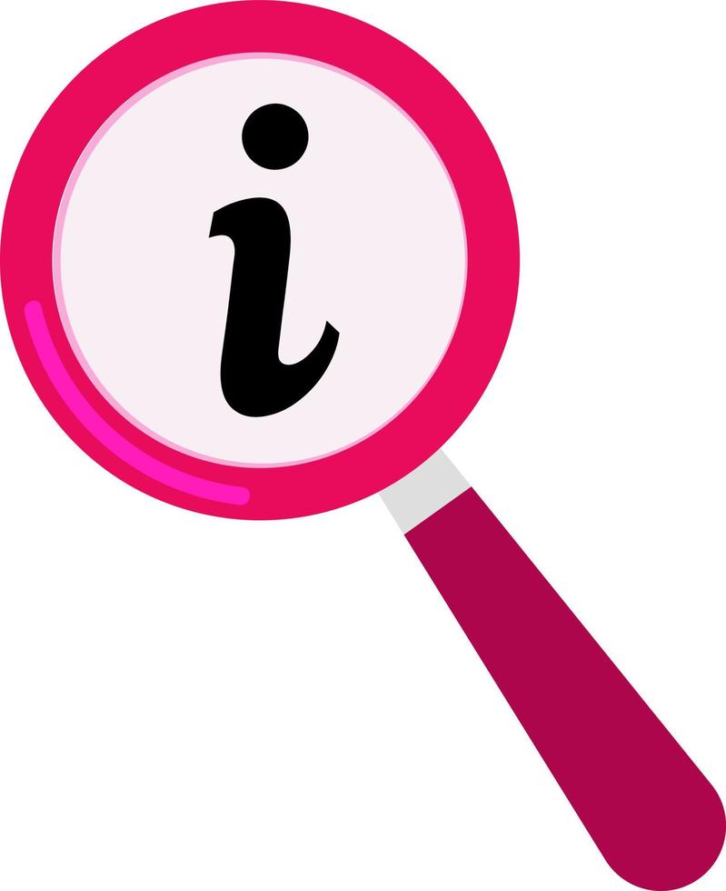 Searching information semi flat color vector object