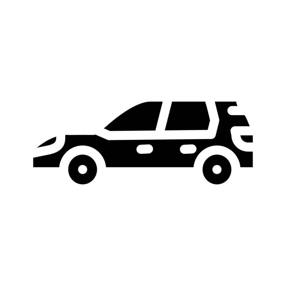 ilustración de vector de icono de glifo de tipo de cuerpo de coche hatchback