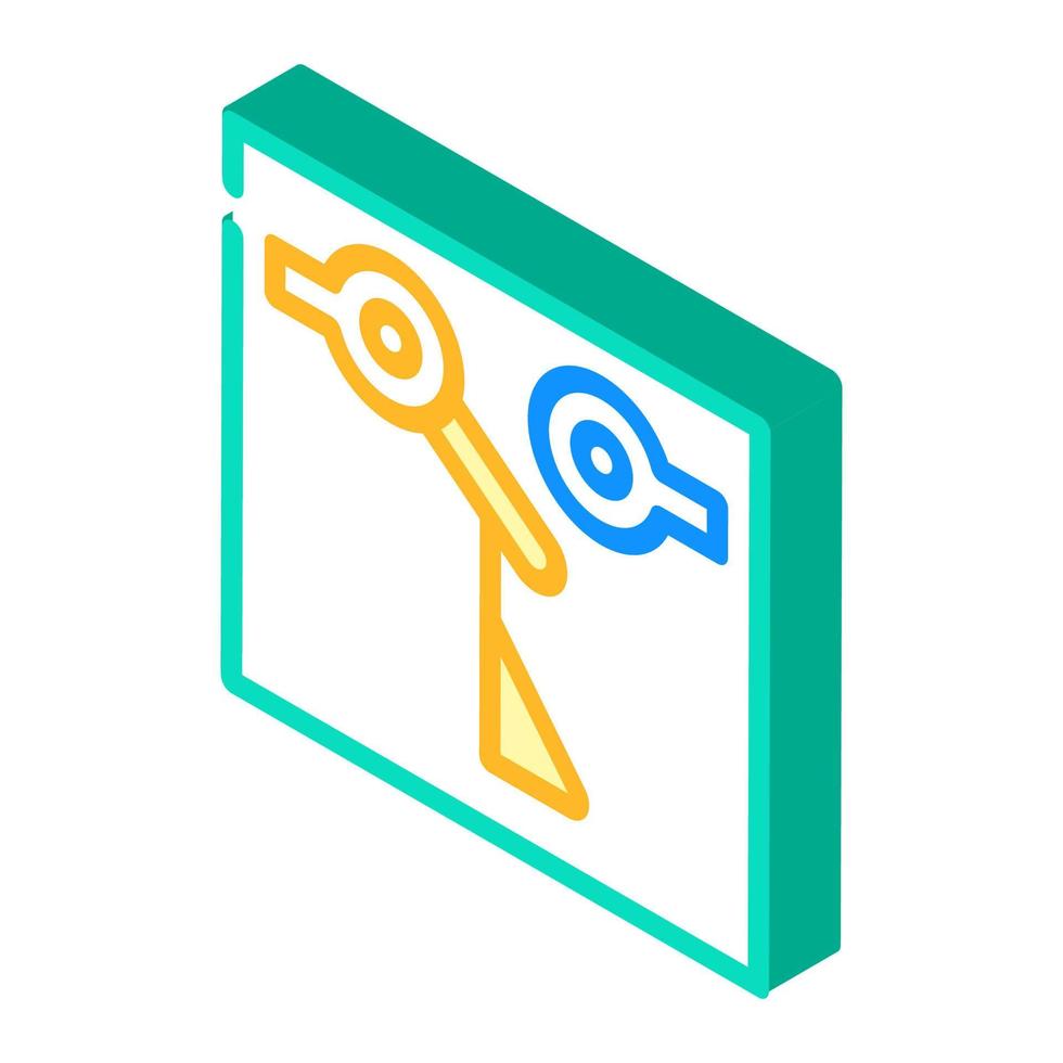 liquid flow switch mechanism isometric icon vector illustration