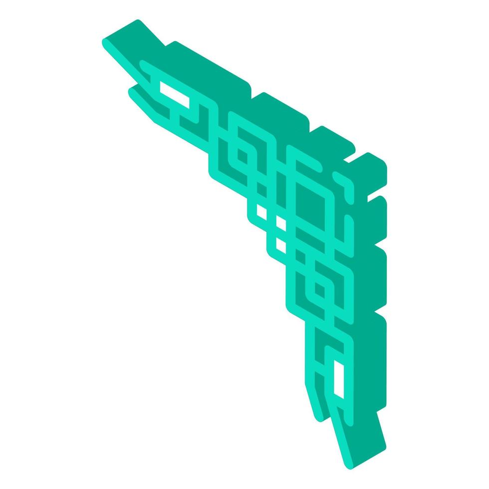 decoration corner isometric icon vector illustration color