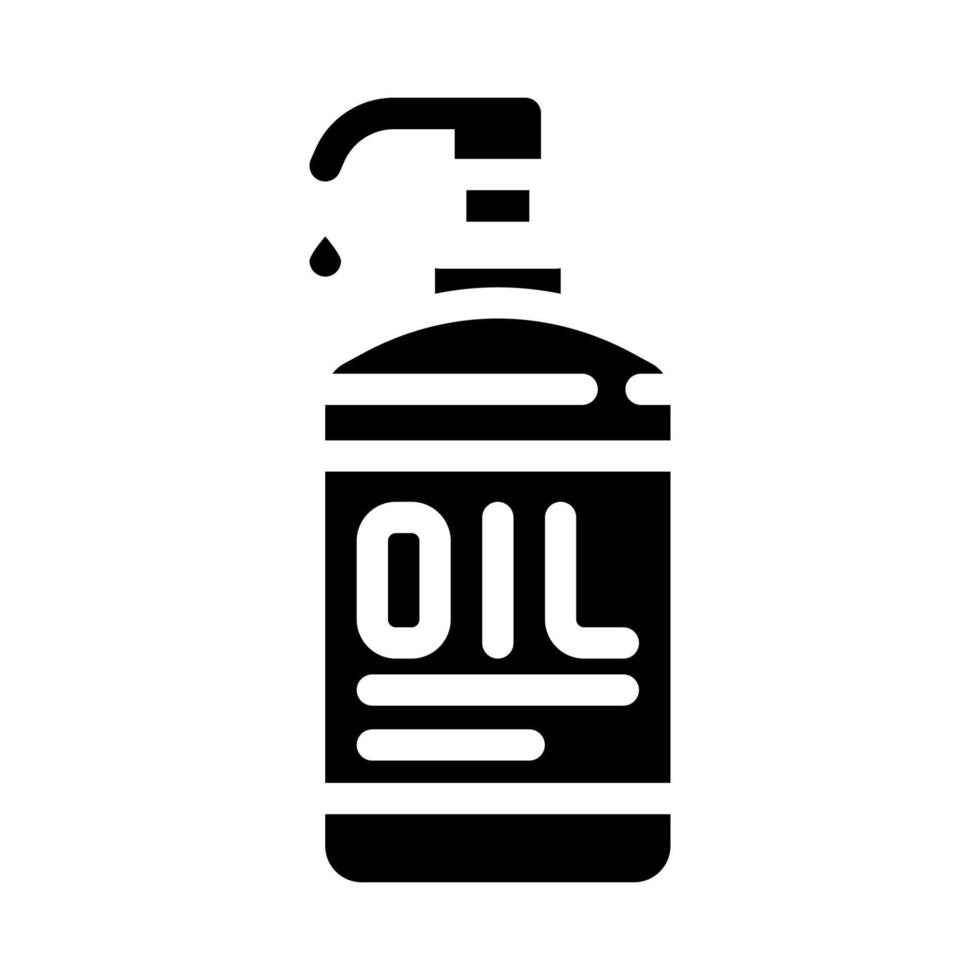 aceite masaje glifo icono vector ilustración