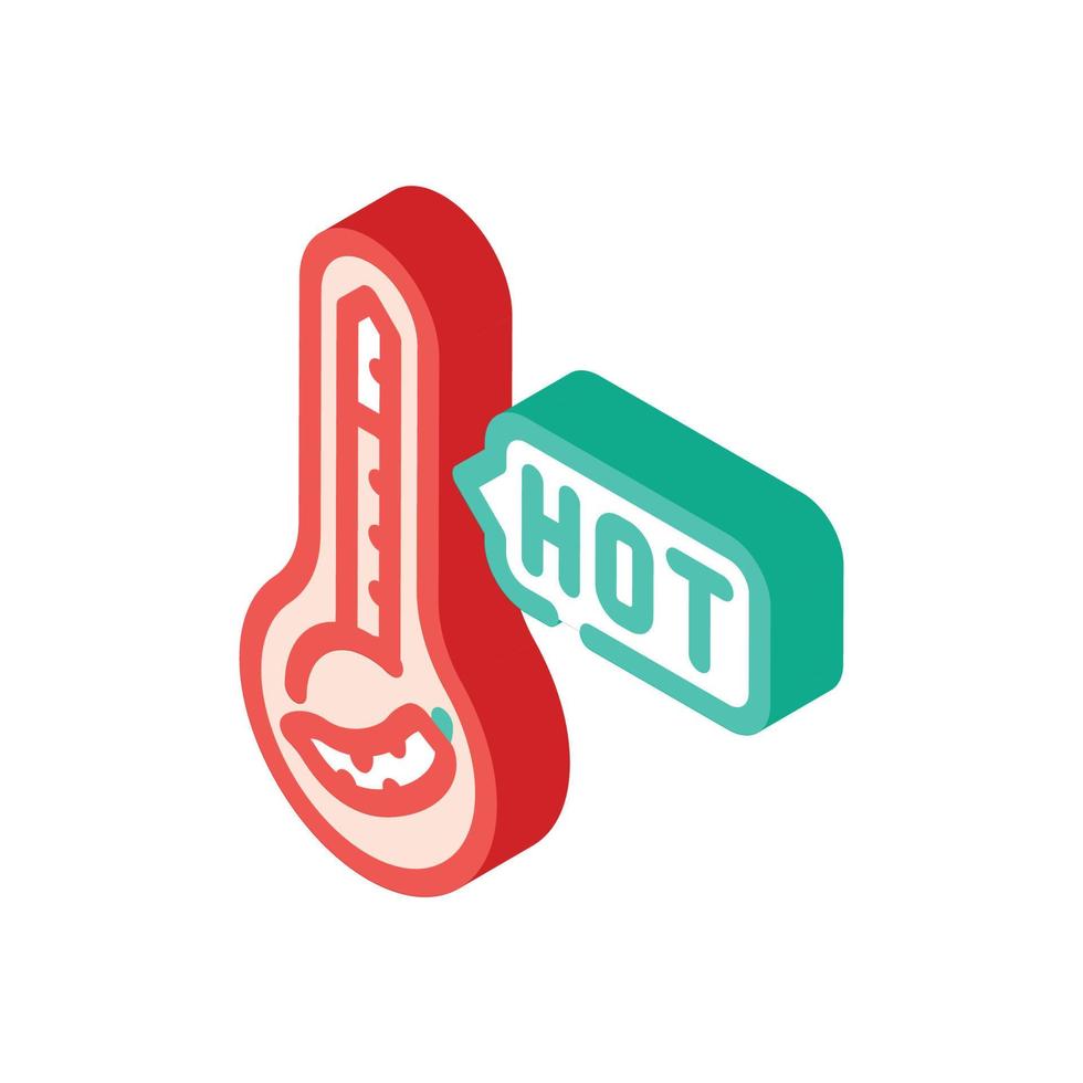 hot pepper spice scale isometric icon vector illustration