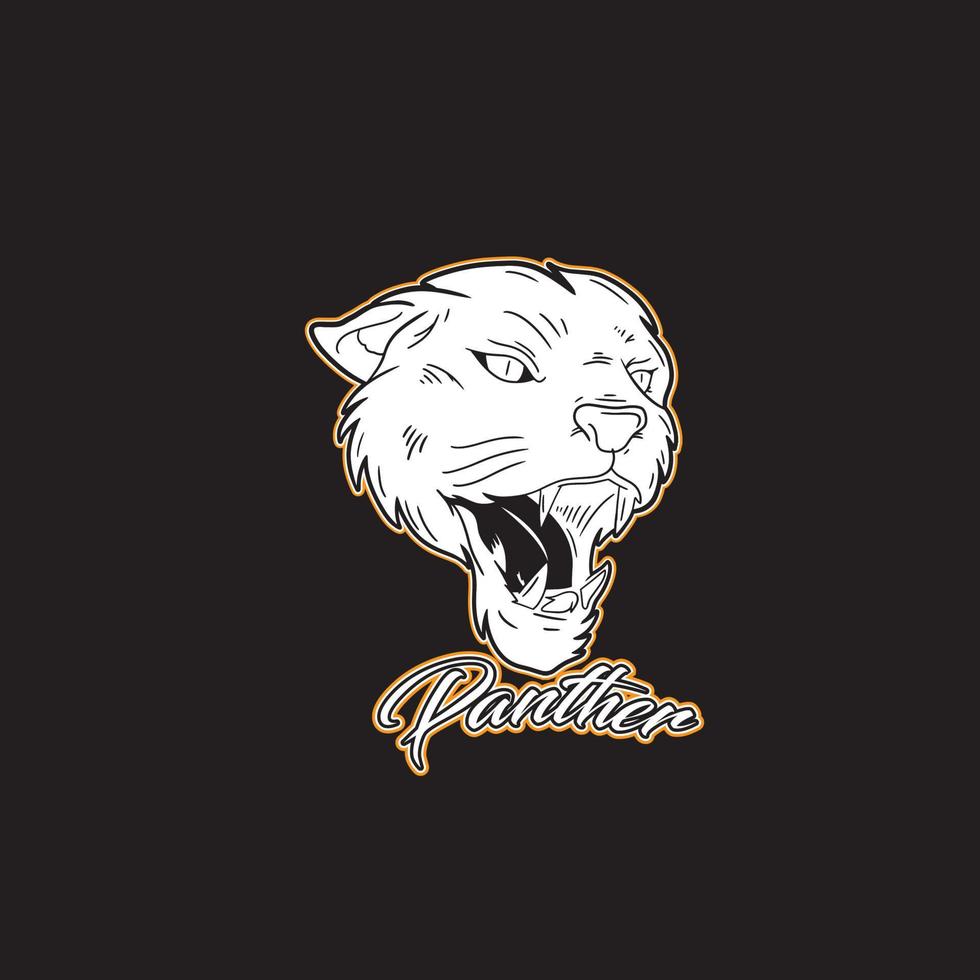 Panther head mascot logo vector