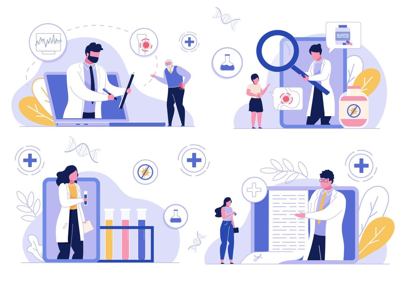 Online medical consultation service telemedicine vector