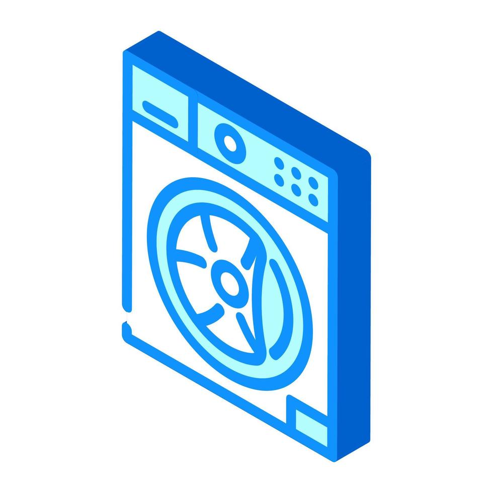 washer machine appliance isometric icon vector illustration
