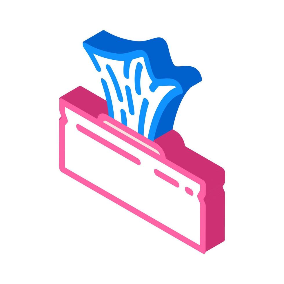 tissue box isometric icon vector illustration