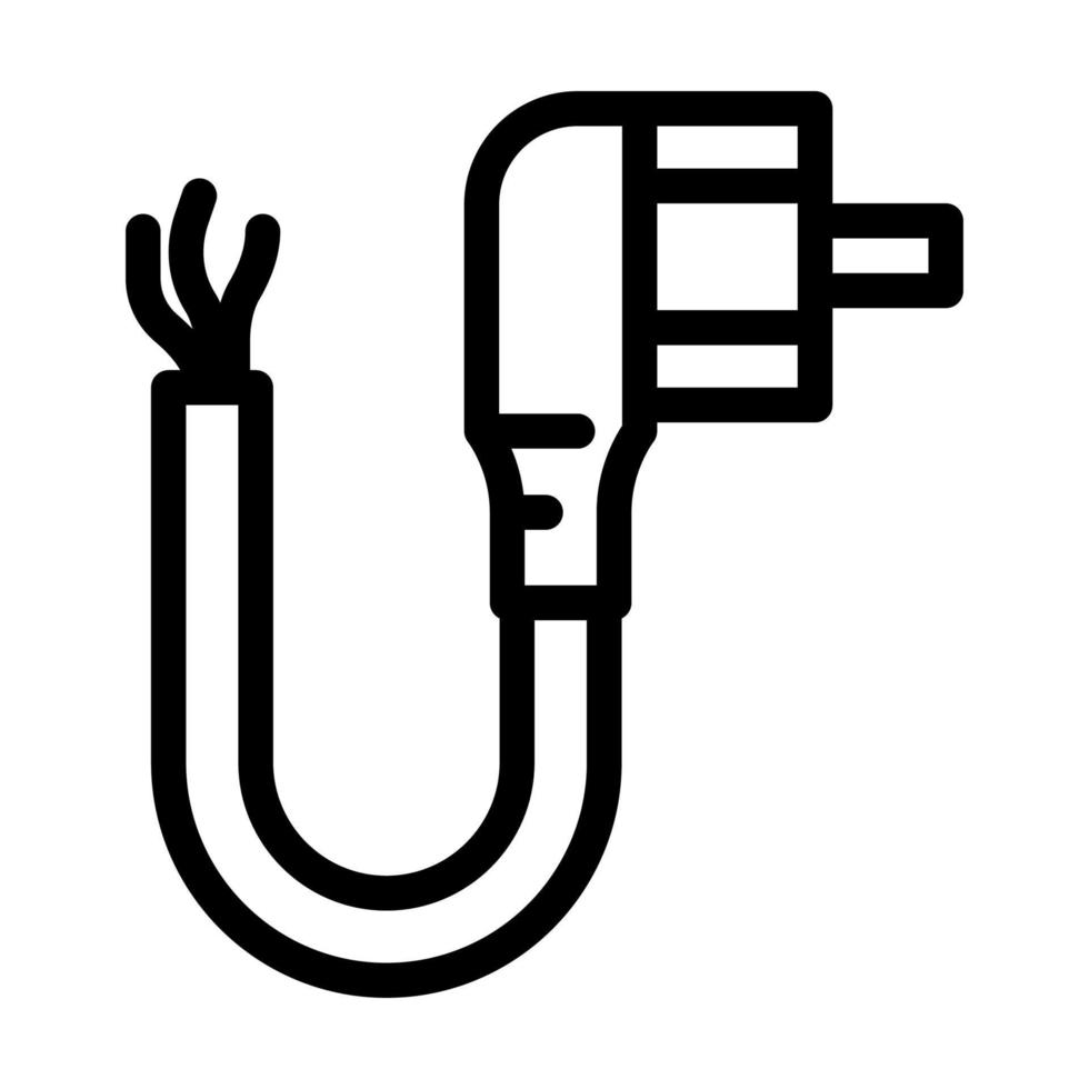 Ilustración de vector de icono de línea de cables de alimentación