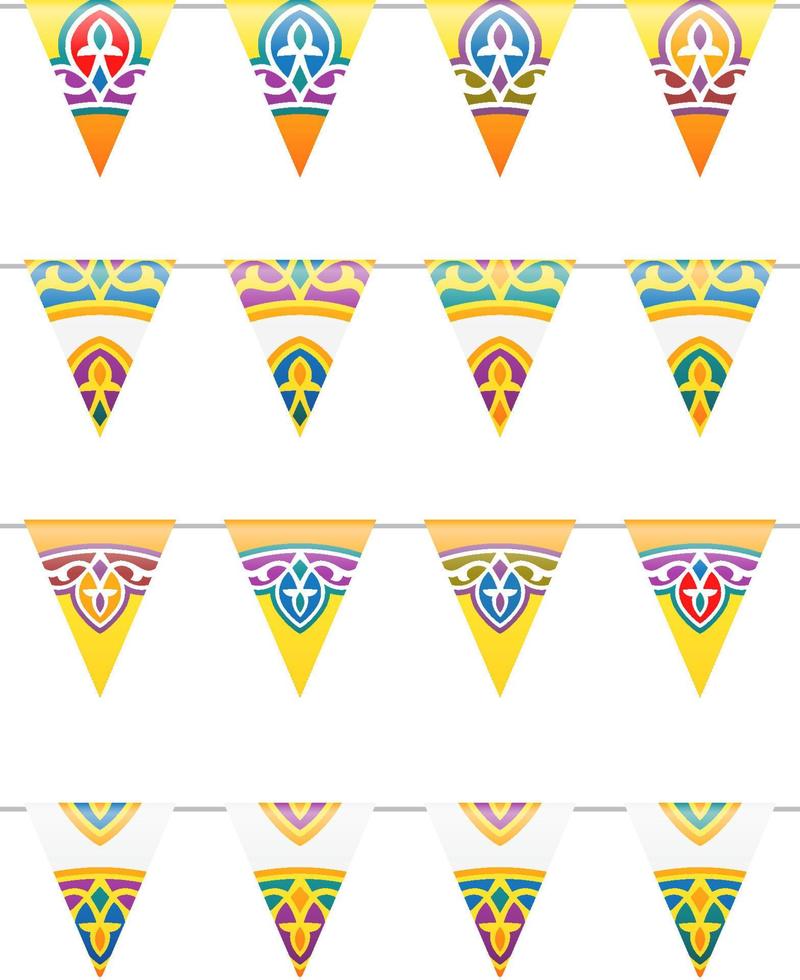 Ramadan Traditional Flags vector