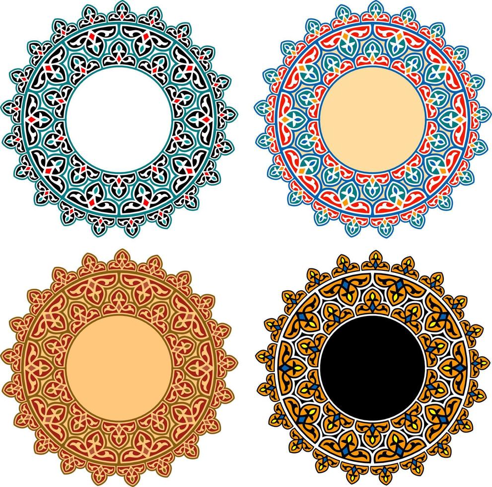 Vector Islamic Floral Ornaments