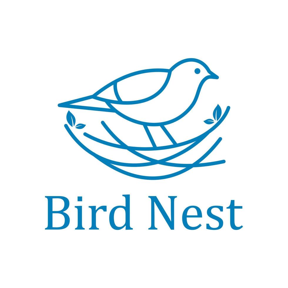 bird nest logo vector