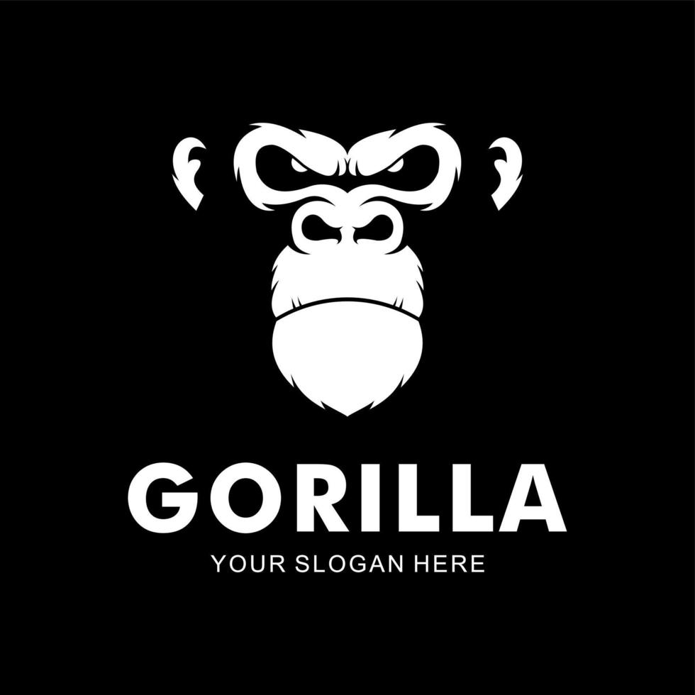 logotipo de vector de cara de gorila