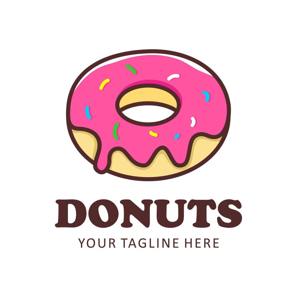logotipo de vector de donut