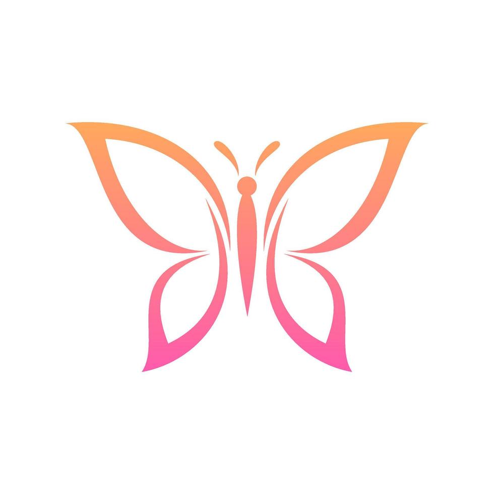 beauty butterfly logo vector