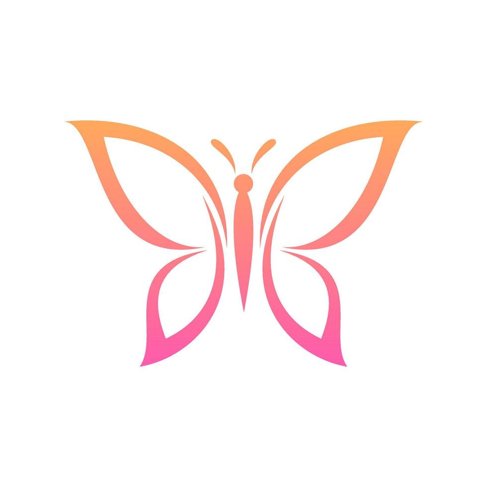 beauty butterfly logo vector