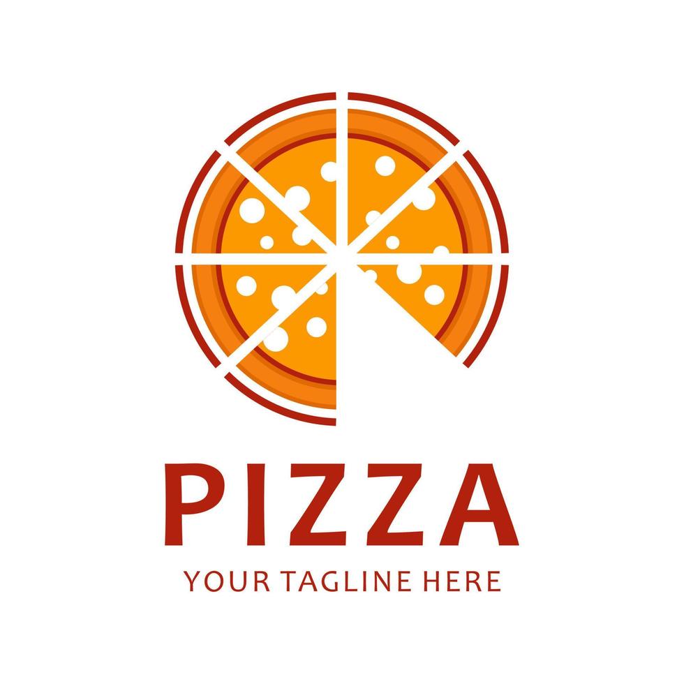 logotipo vectorial de pizza vector