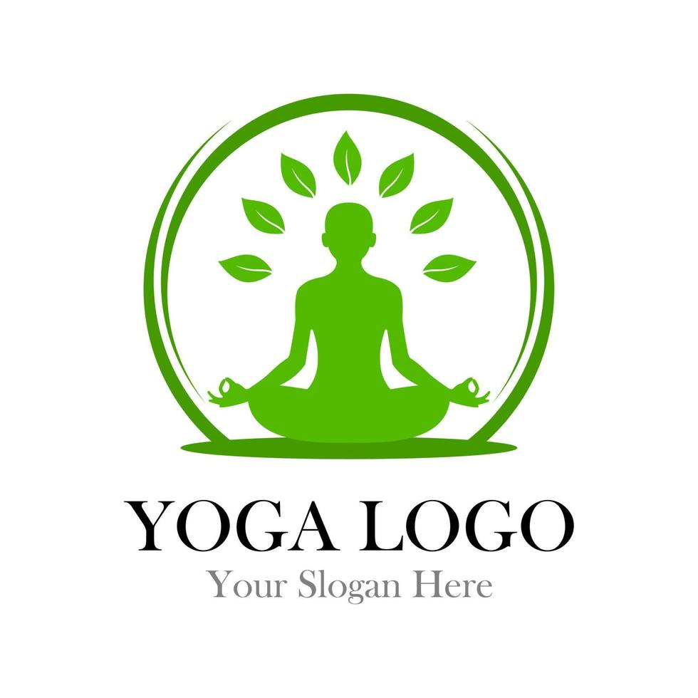 nature yoga logo vector