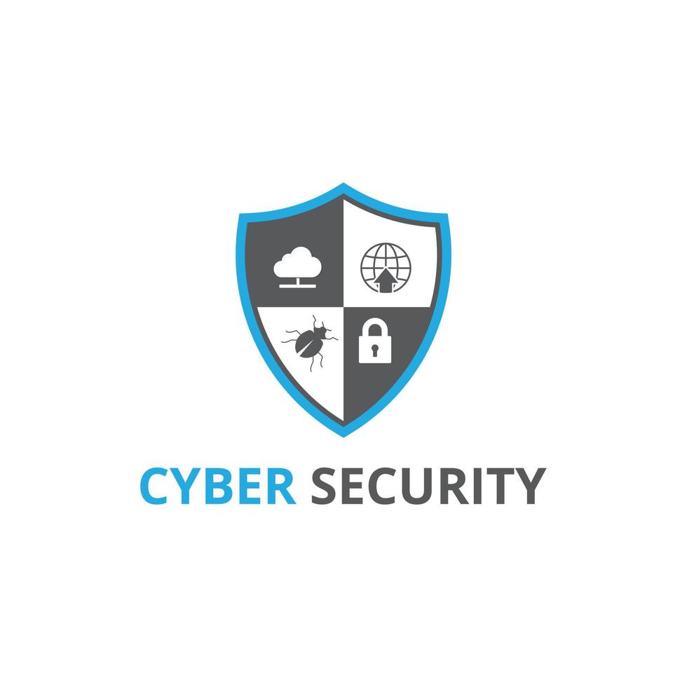 Cyber Security Shield Logo vector