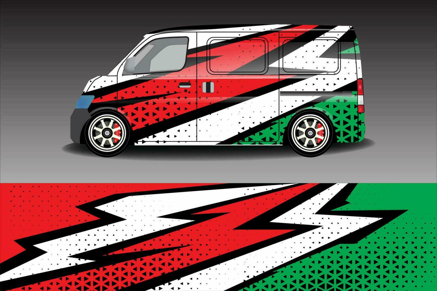 Premium Vector racing car wrapping sticker background design