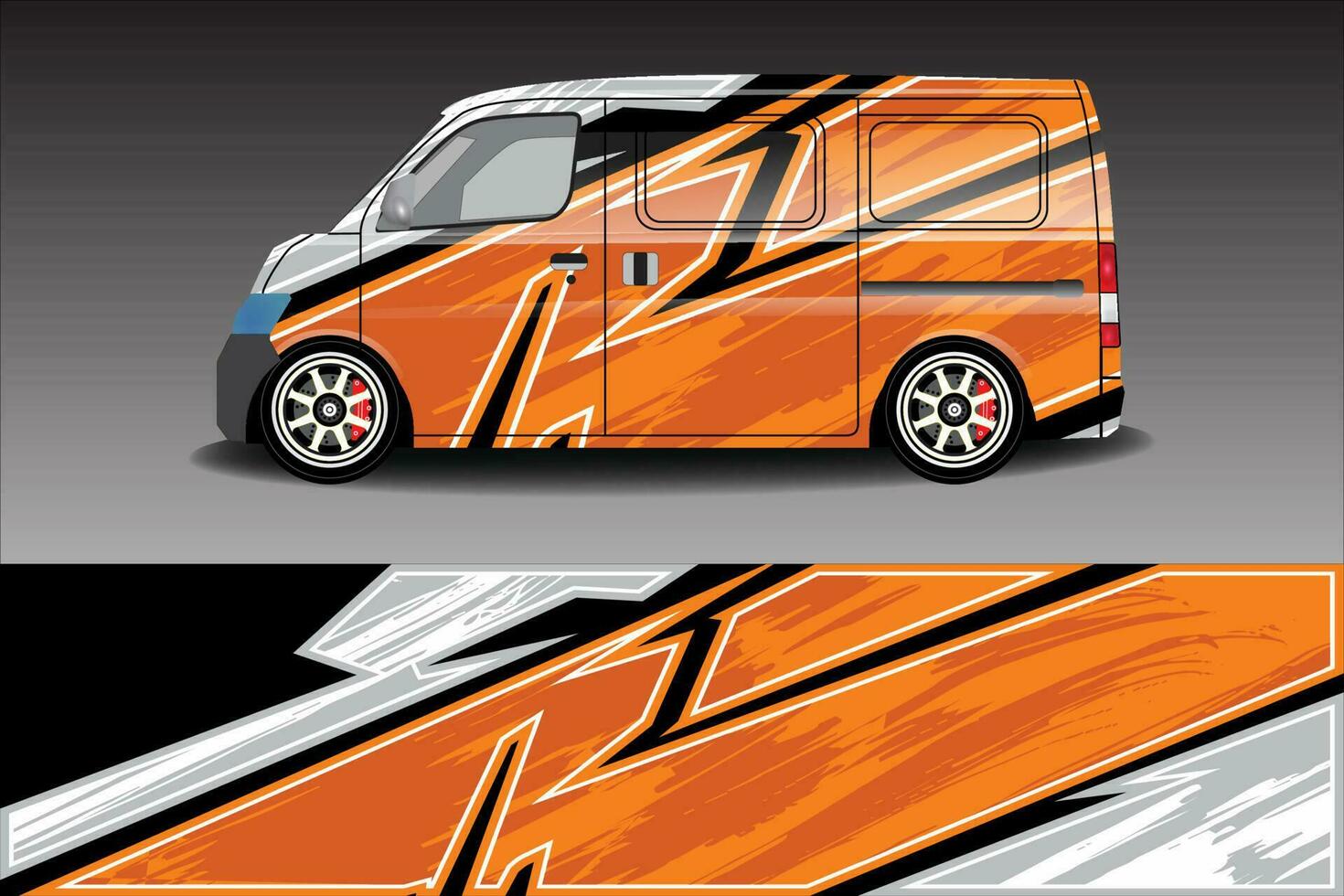 Premium Vector racing car wrapping sticker background design