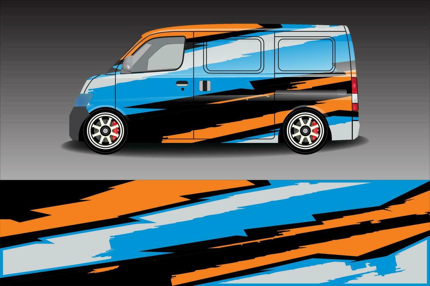 diseño de fondo de etiqueta de envoltura de coche de carreras de vector premium