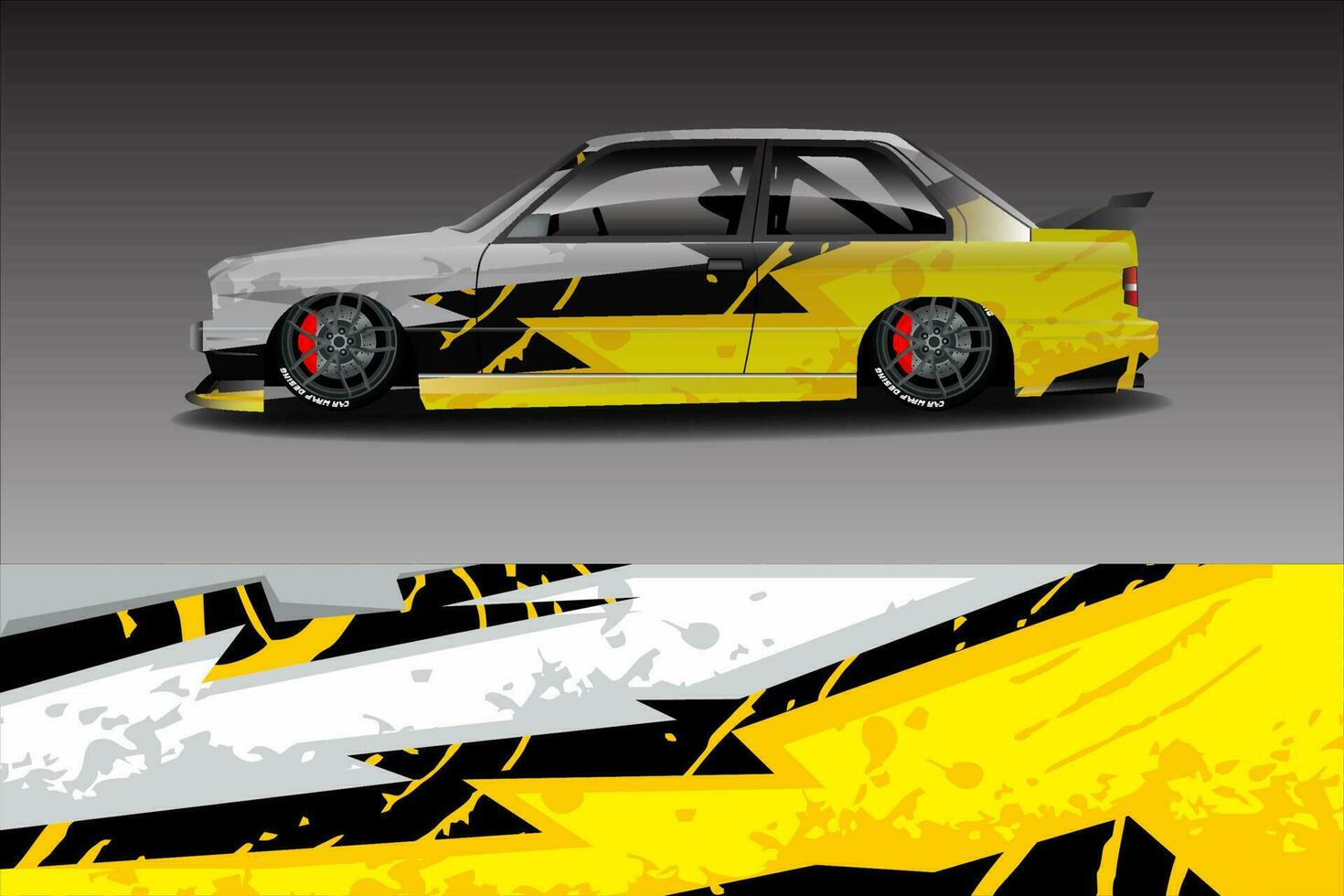 Premium Vector racing car wrapping sticker background design