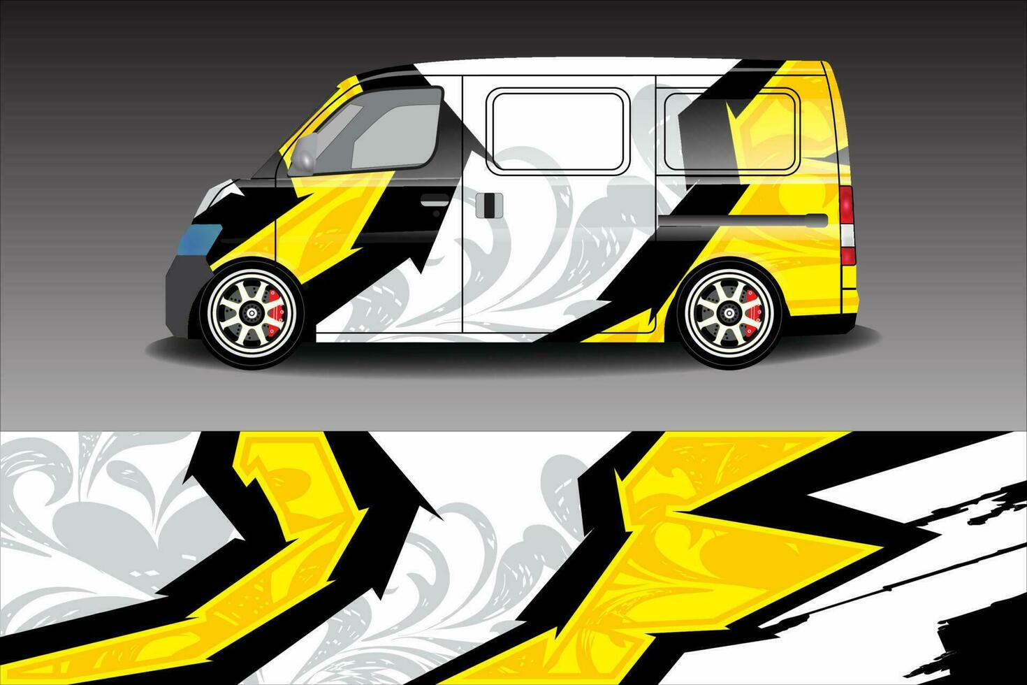 Premium Vector racing car wrapping sticker background design