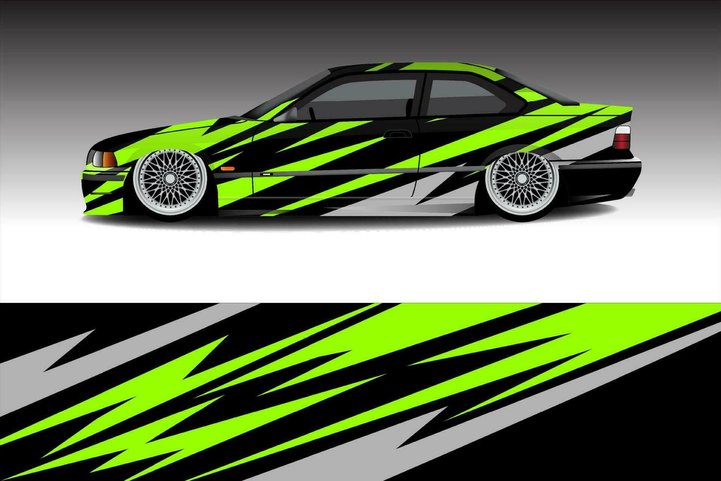 Car wrapping sticker design for racing cars vector