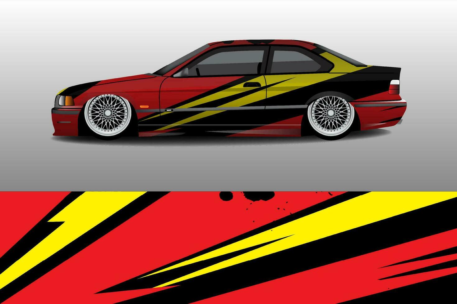 racing car livery sticker design vector