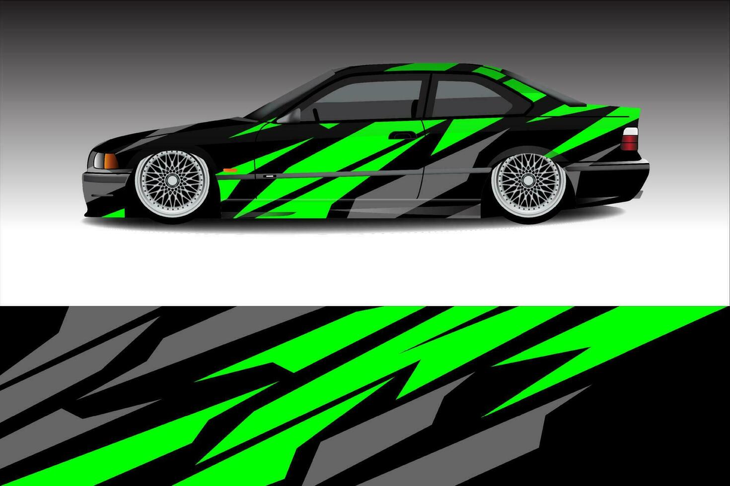 Car wrapping sticker design for racing cars vector