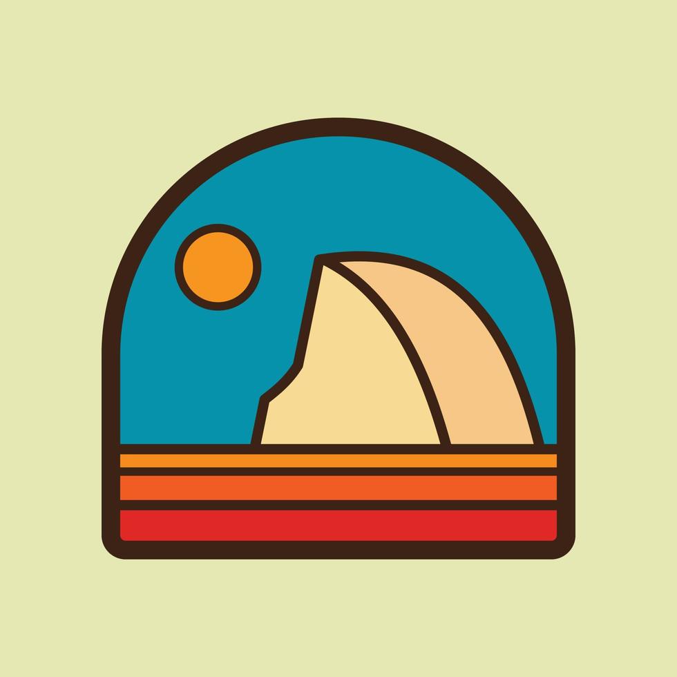 simple design of yosemite national park vector