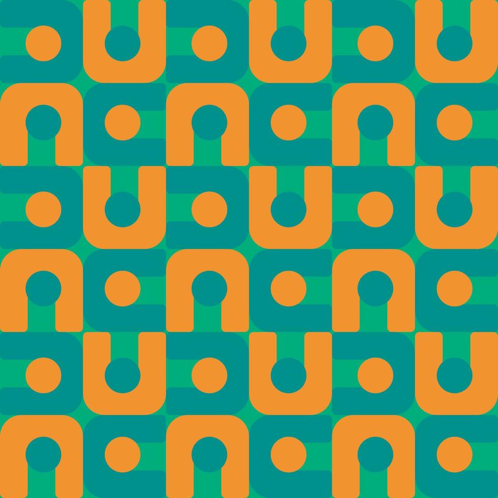Seamless vector pattern. letter u and circle pattern