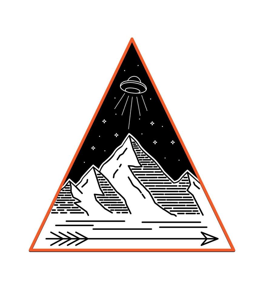 diseño vectorial de montañas y vistas al campamento vector