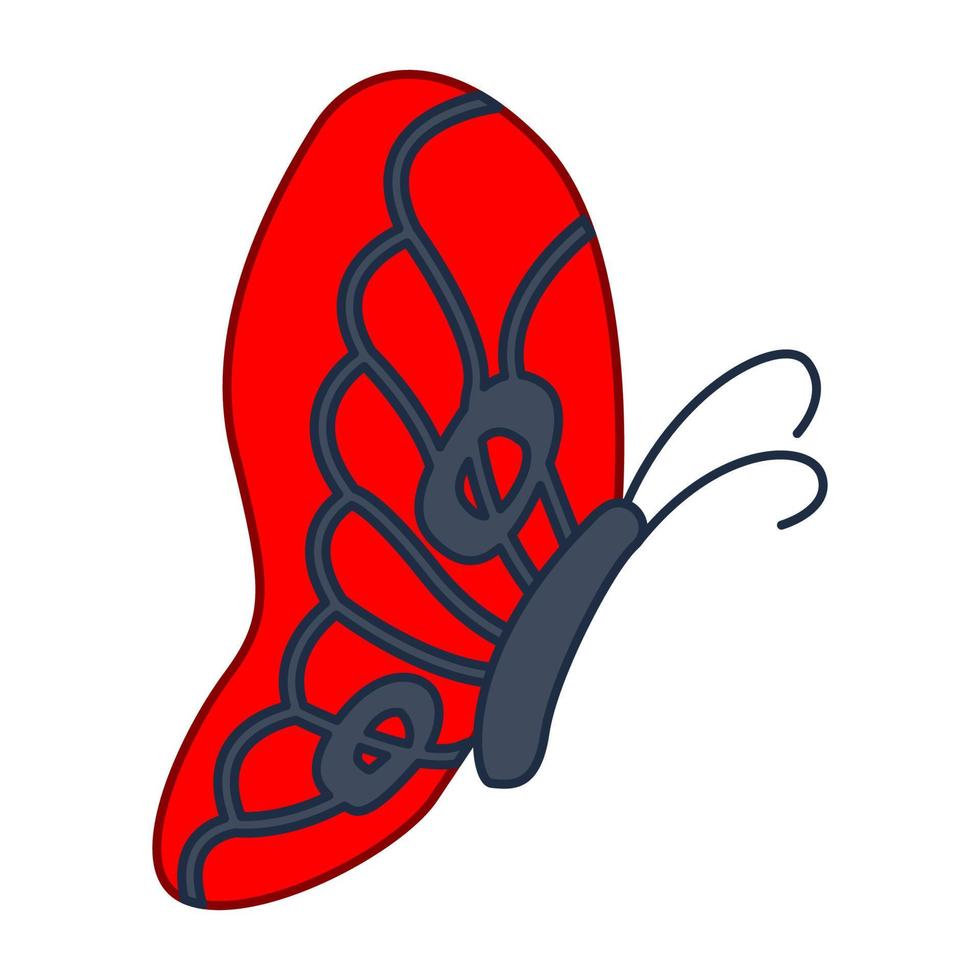 clip art de mariposa con diseño de dibujos animados vector