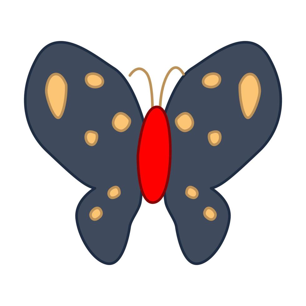 clip art de mariposa con diseño de dibujos animados vector