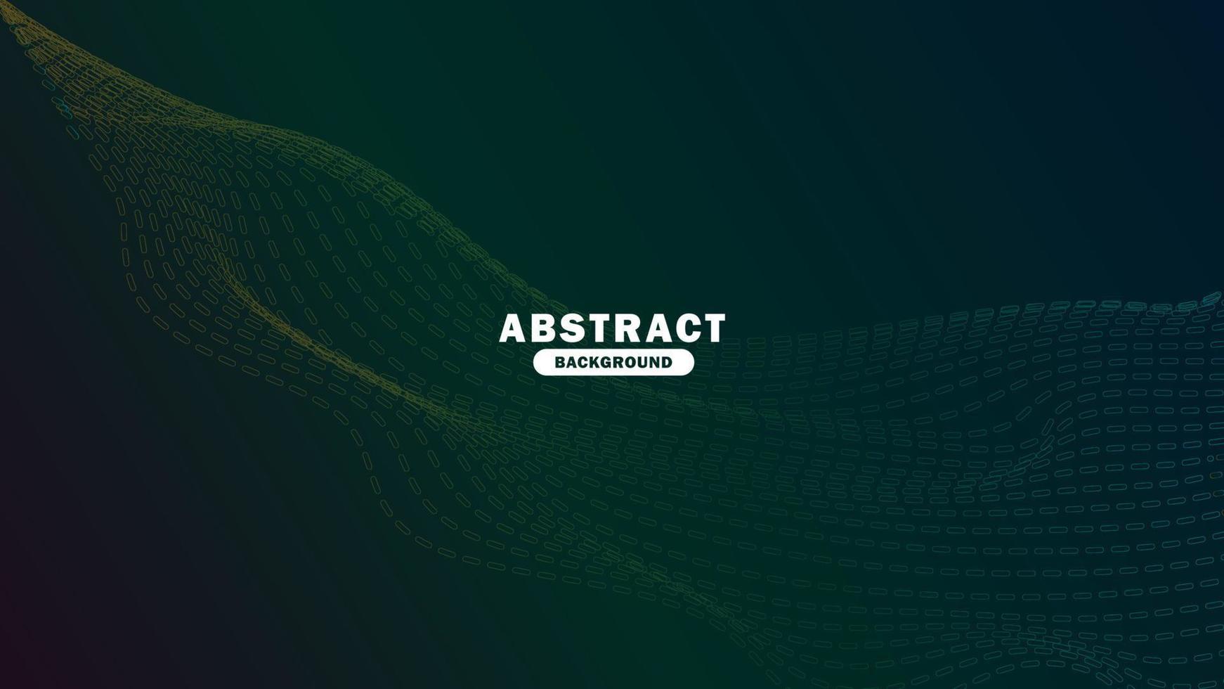 abstract green digital wave of lines and wireframe.  Futuristic vector illustration. Simple Abstract Technology background