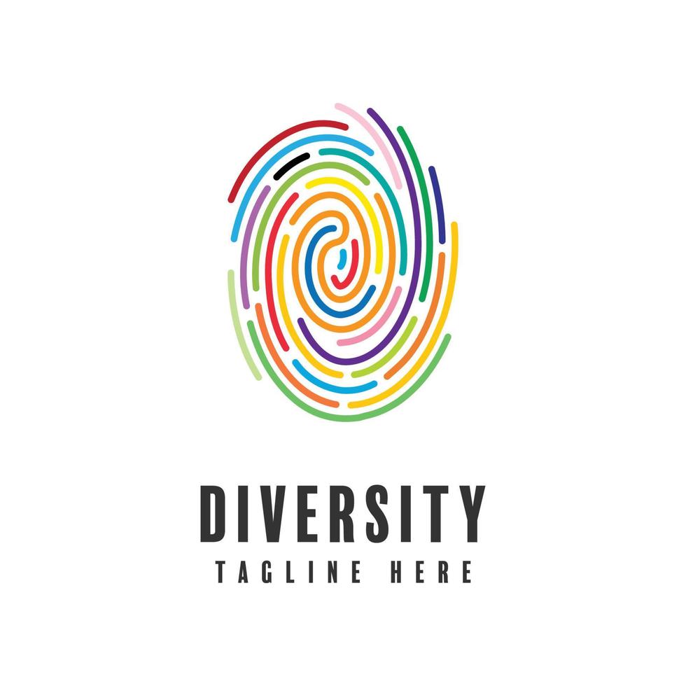 fingerprint diversity logo vector