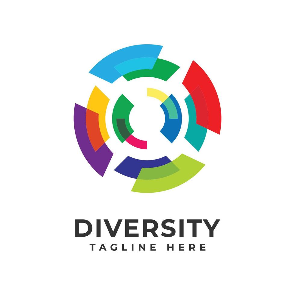 modern diversity abstract logo vector