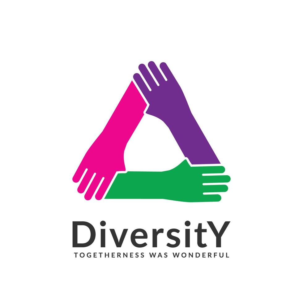 togetherness diversity logo vector