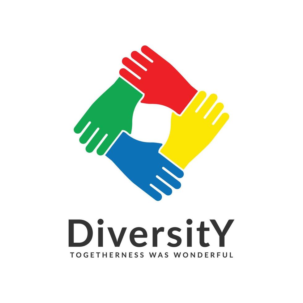 togetherness diversity logo vector