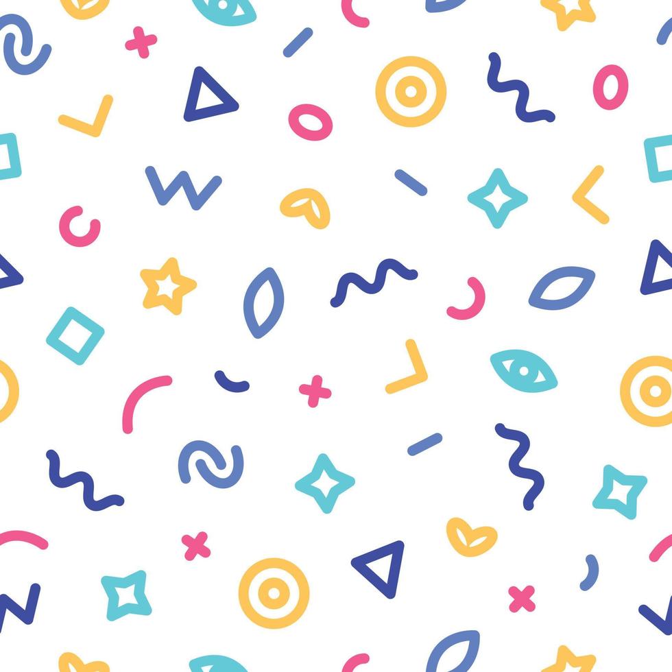 Memphis style seamless pattern. vector