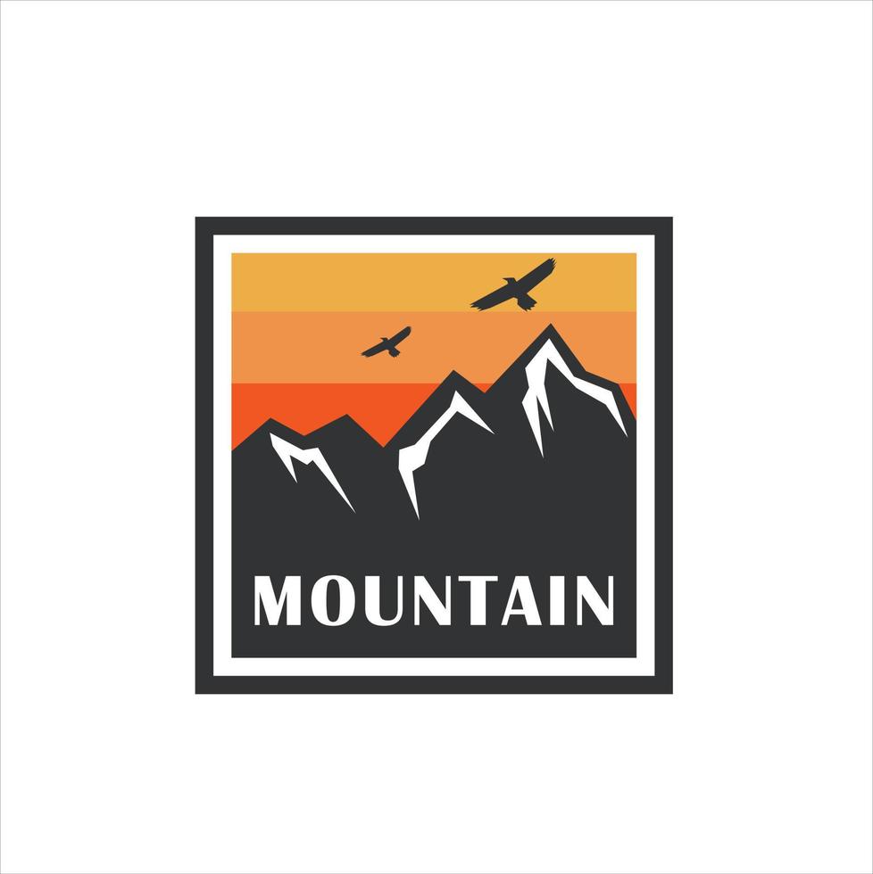 Mountain nature landscape logo and symbols icons template design Vector