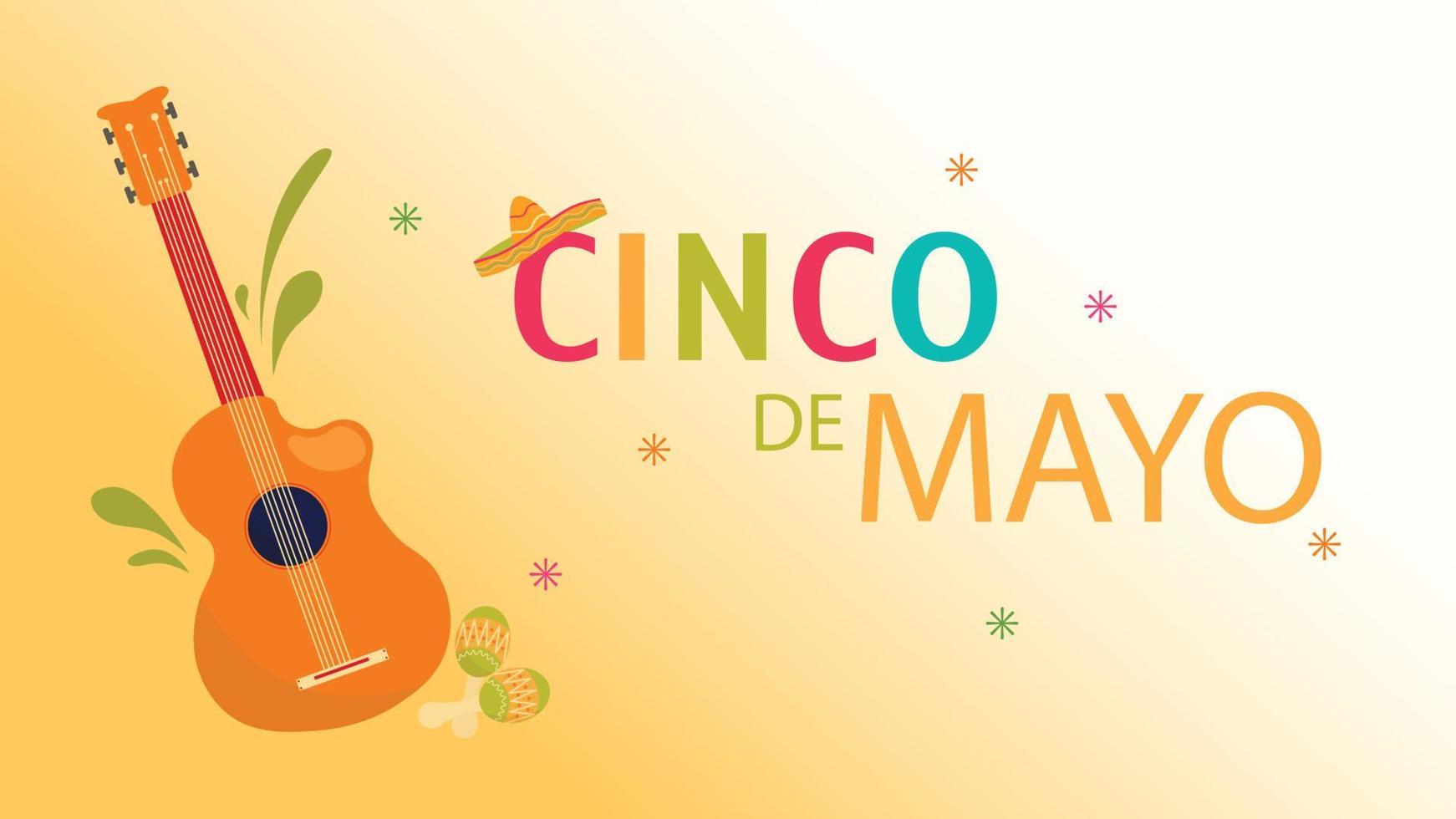 cinco de mayo banner y diseño de fondo vector