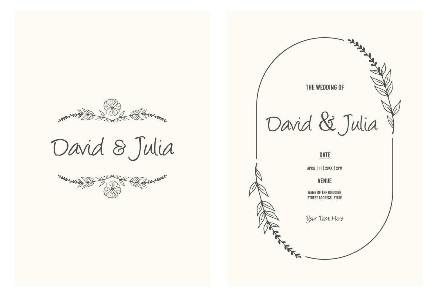 Wedding-related design templates