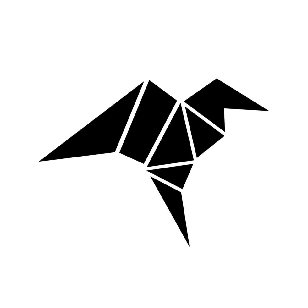 vector de colibríes voladores poligonales. logo corporativo colibrí