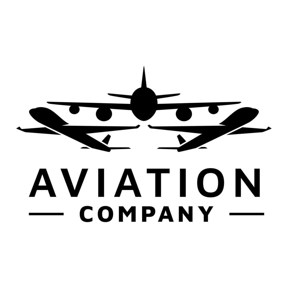 Vintage aviation logo vector. Plane logo vector