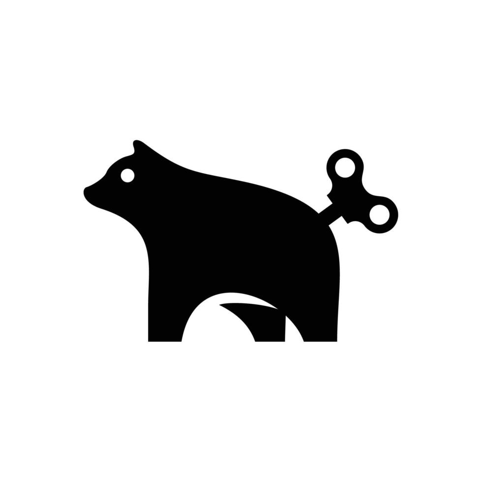 vector de oso de juguete. icono de oso