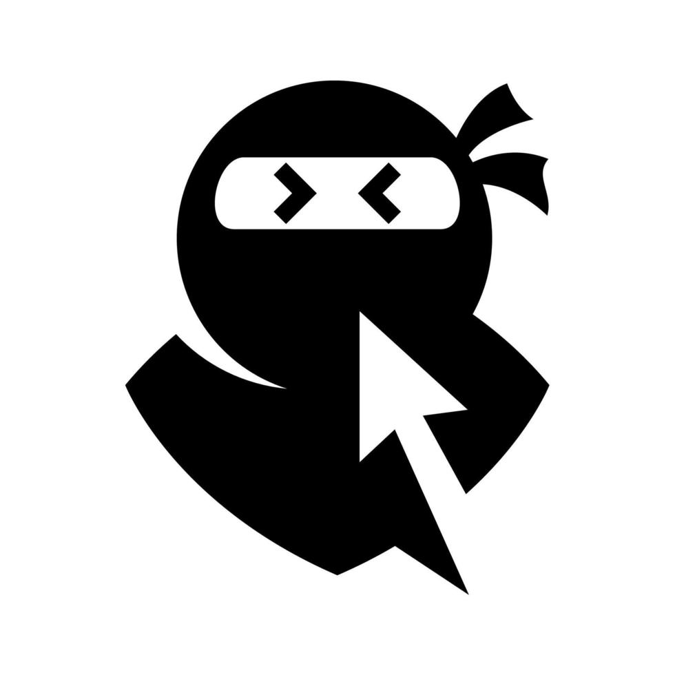 Cute ninja vector icon. Ninja vector symbol