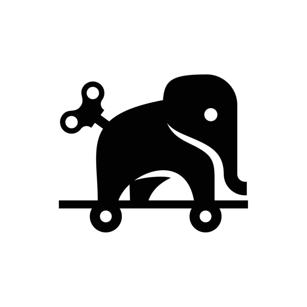 Elephant toy vector. Elephant vector icon