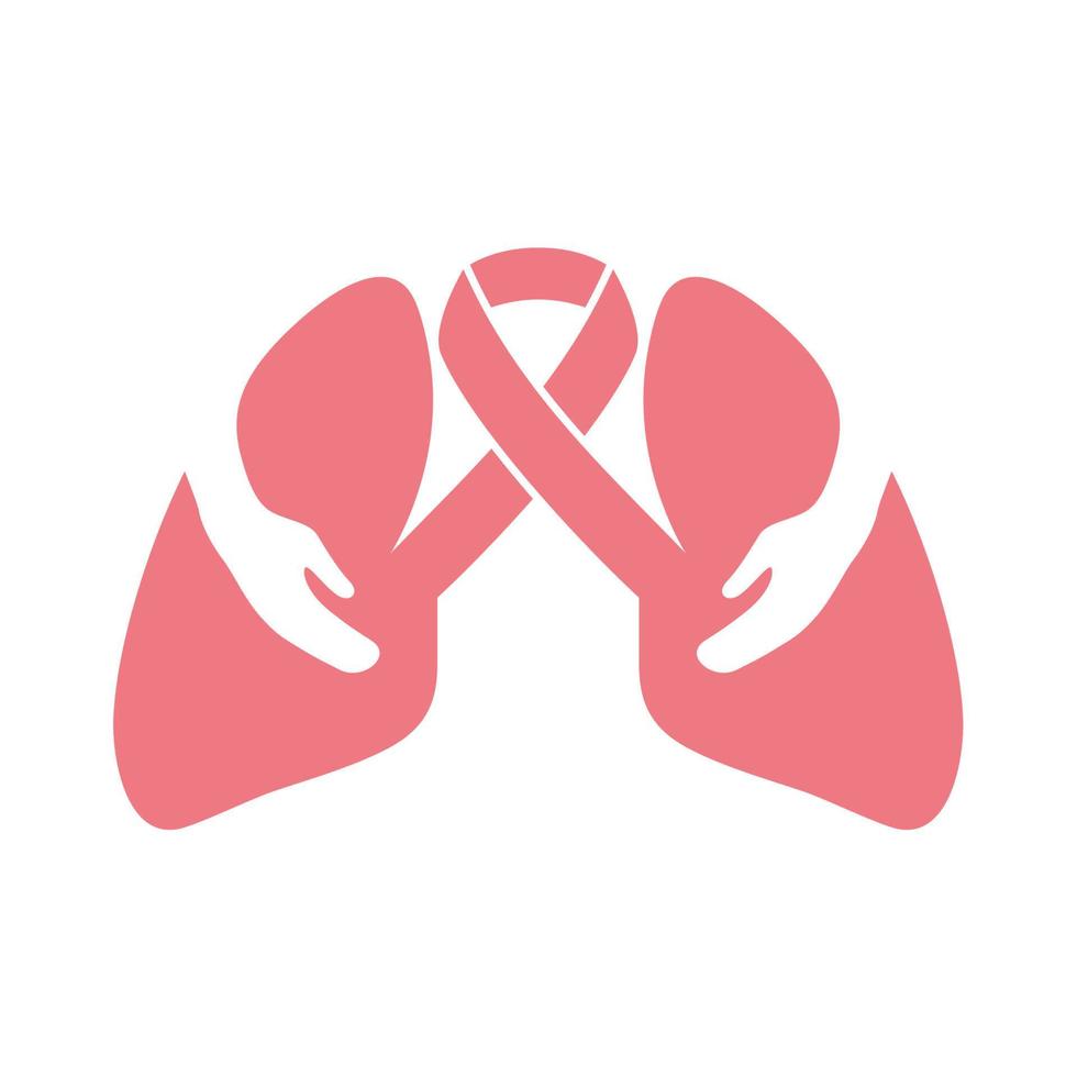 Lung cancer awareness ribbon. Symbol of world lung cancer awareness month in november vector