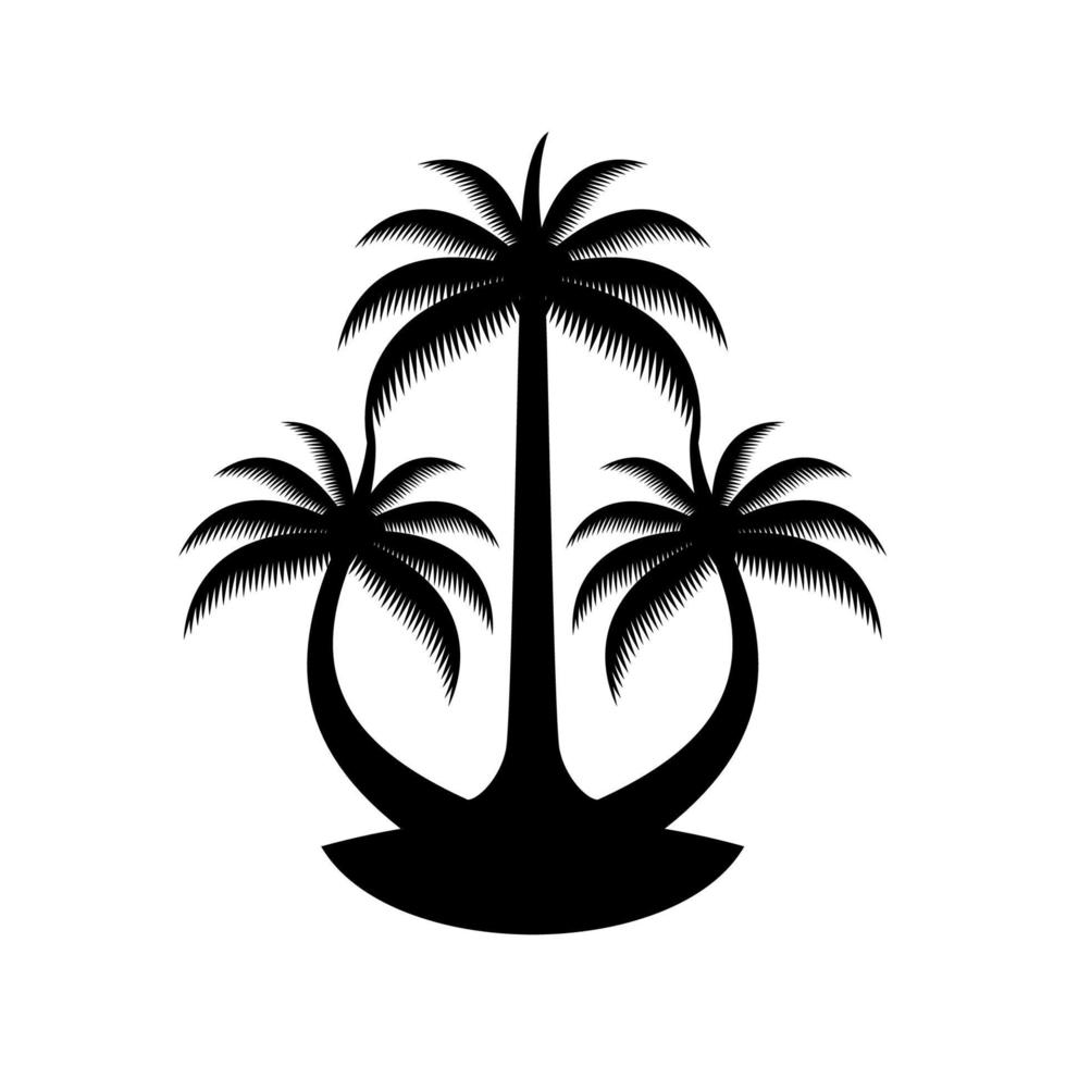 Dates tree logo. Coconut island logo vector